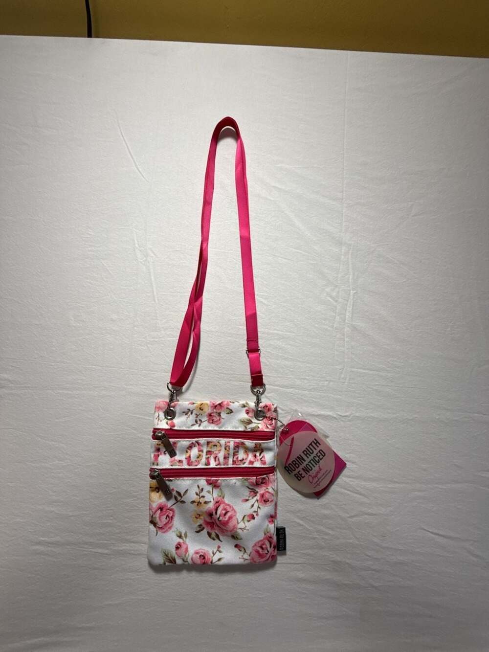 ROBIN RUTH Be Noticed FLORIDA Flower Neck Wallet Crossbody Purse